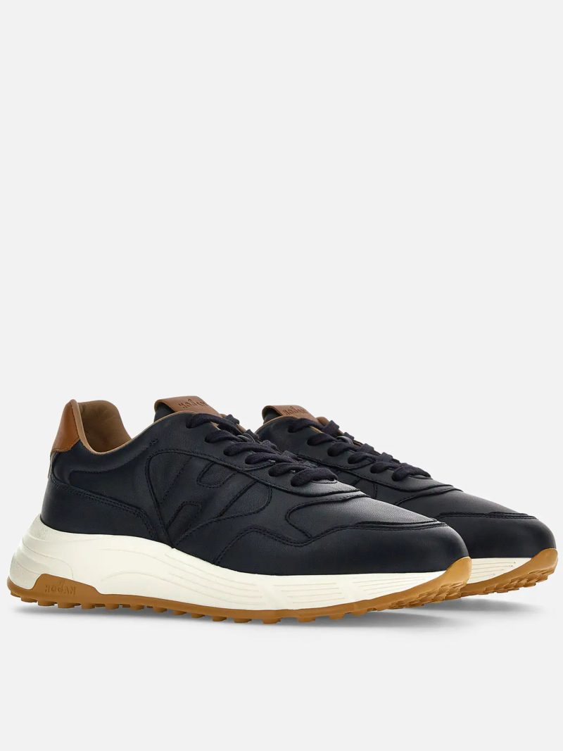 HOGAN ΥΠΟΔΗΜΑΤΑ SNEAKERS HYPERLIGHT ΜΠΛΕ ΣΚΟΥΡΑ 100% Leather - Image 2