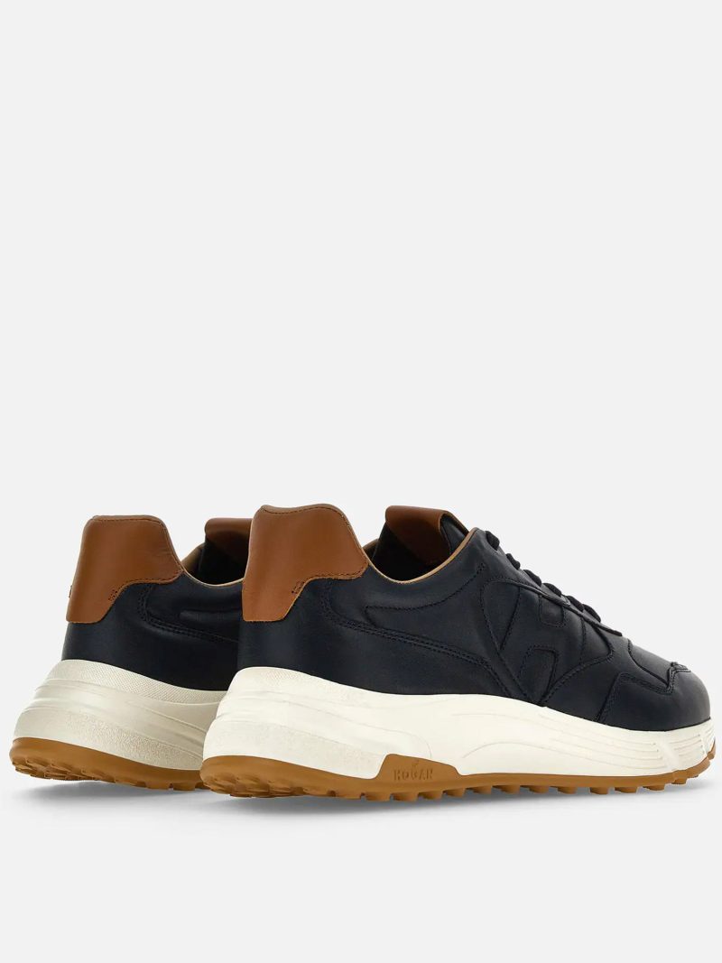 HOGAN ΥΠΟΔΗΜΑΤΑ SNEAKERS HYPERLIGHT ΜΠΛΕ ΣΚΟΥΡΑ 100% Leather - Image 5